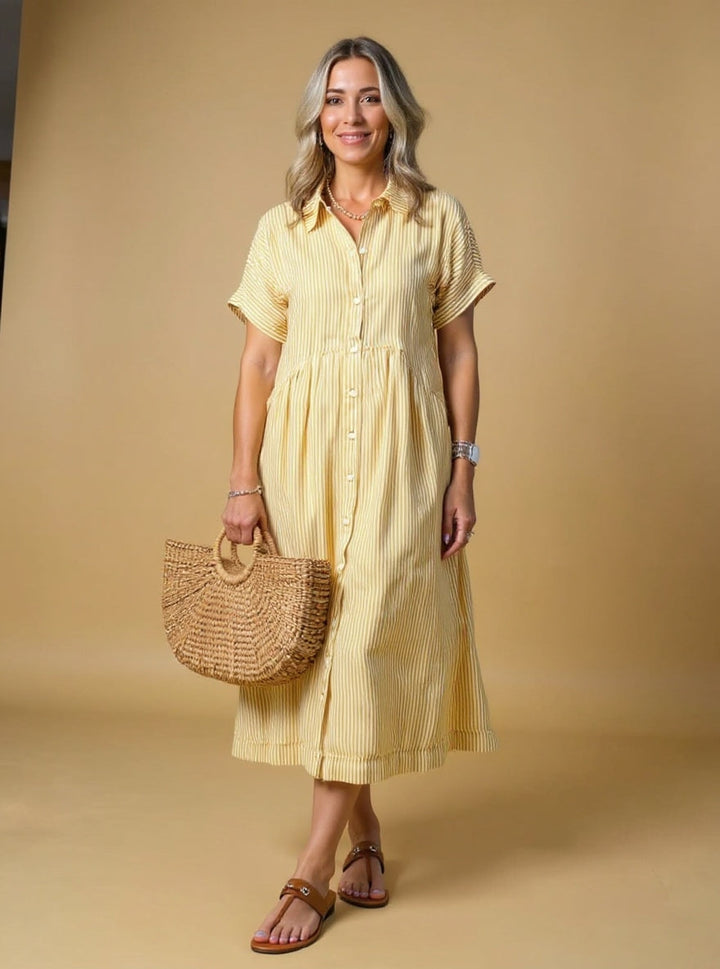 Lydia | Striped Shirt Dress
