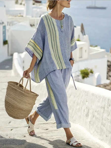 Maribel | Coastal Stripe Lounge Set