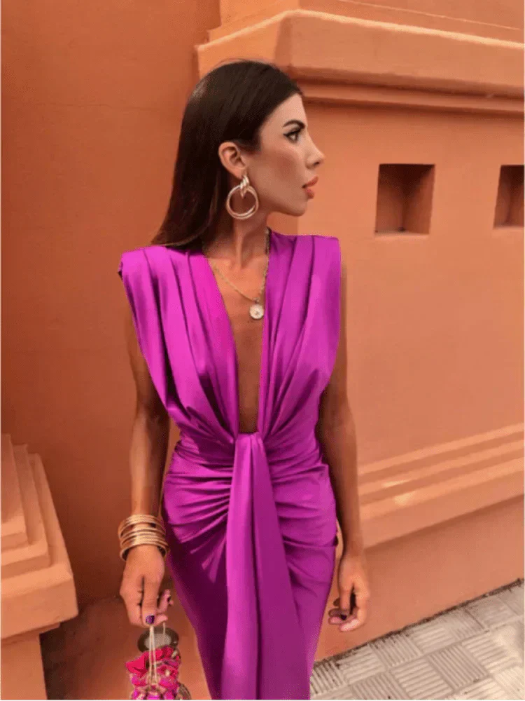 Elowen | Sculpted Drape Gown